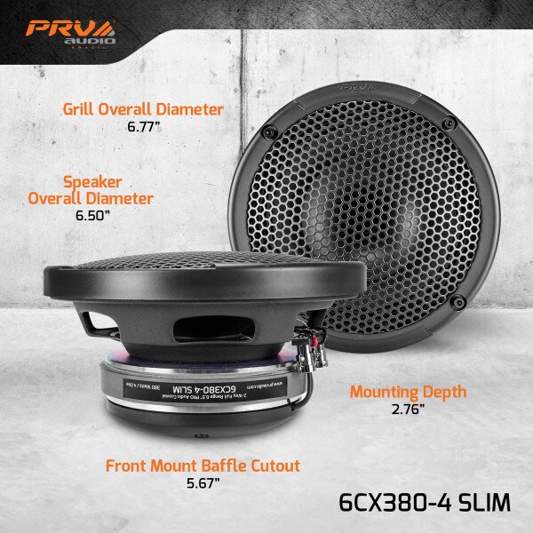 Main product image for PRV Audio 6CX380-4 SLIM 6.5" Professional 2-Way Full-Range Coaxial Speaker294-3500